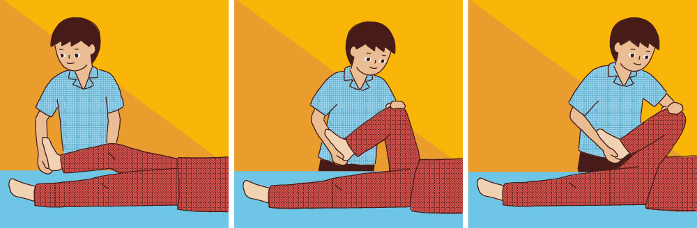 การเหยียด-งอข้อสะโพกและข้อเข่า